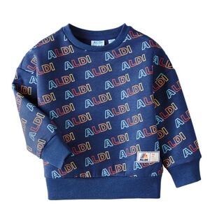 Aldi Gear Kids Pullover - Blue Aldi Sweatshirt Children’s XS Size 4 5 Boys Girls